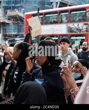 Manifestation en soirée de Shukri Abdi à Londres le 2020 juin Banque D'Images