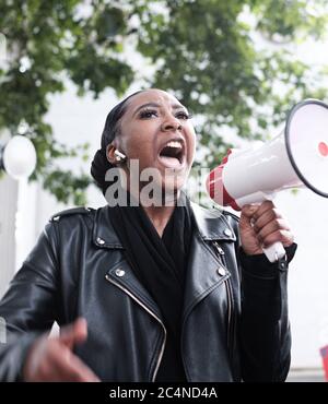 Manifestation en soirée de Shukri Abdi à Londres le 2020 juin Banque D'Images