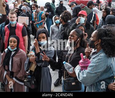 Manifestation en soirée de Shukri Abdi à Londres le 2020 juin Banque D'Images