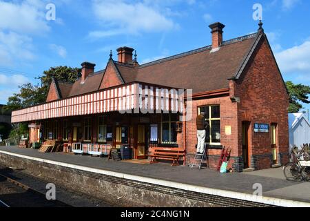 Gare de Weybourne sur le chemin de fer North Norfolk, Poppy Line, Royaume-Uni Banque D'Images