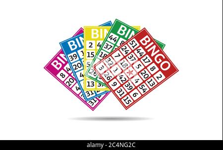 Bingo lottery balls and bingo cards concept vector illustration Illustration de Vecteur