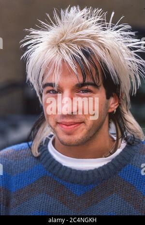 Limahl, le chanteur principal du groupe pop britannique Kajagoogoo Banque D'Images