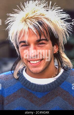 Limahl, le chanteur principal du groupe pop britannique Kajagoogoo Banque D'Images