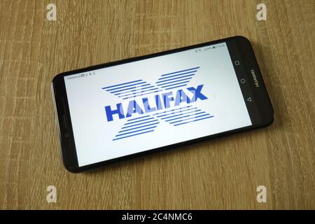 Logo Halifax affiché sur le téléphone intelligent Banque D'Images