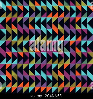 Motif sans couture avec triangles multicolores Illustration de Vecteur