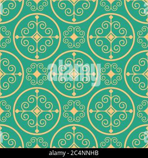 Motif sans couture avec cercles décoratifs Illustration de Vecteur