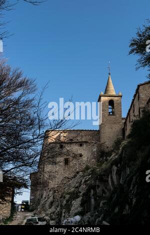 Église au milieu de la montagne. Banque D'Images