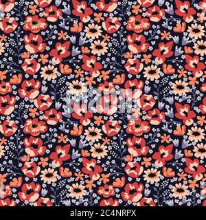 Motif sans couture avec fleurs décoratives Illustration de Vecteur