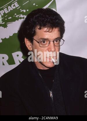 Lou Reed au lancement du record de Greenpeace au Hard Rock Cafe de Londres 1989 Banque D'Images