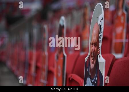 Ashton Gate Stadium, Bristol, Royaume-Uni. 28 juin 2020. Championnat de football de la Ligue anglaise de football, Bristol City contre Sheffield mercredi; les fans virtuels de Bristol City Credit: Action plus Sports/Alay Live News Banque D'Images