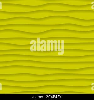 Motif abstrait sans couture de lignes ondulées avec des ombres de couleurs jaunes Illustration de Vecteur