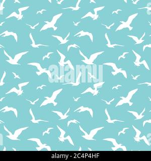 Motif mouettes sans coutures Illustration de Vecteur