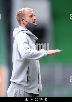 Fuerth, Allemagne. 28 juin 2020. Philipp Hofmann (KSC) avant le match. GES/football/2ème Bundesliga: Greuther Furth - Karlsruher SC, 28 juin 2020 football/Soccer: 2ème ligue: Greuther Furth vs Karlsruhe, Fuerth, 28 juin 2020 | usage dans le monde crédit: dpa/Alay Live News Banque D'Images