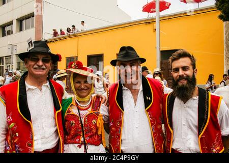 San Cristóbal de la Laguna, Tenerife, Iles Canaries, Espagne, Europe. Fête et procession de San Benito Abbé (San Benito Abad), 14 juillet 2019. Banque D'Images