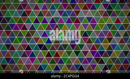 Arrière-plan abstrait de petits triangles de différentes couleurs. Illustration de Vecteur