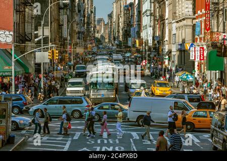 Après-midi sur Canal Street, Manhattan Banque D'Images