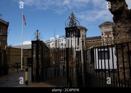 HM prison Wormwood Scrubs du Cane Road, une prison pour hommes de catégorie B, White City West London, Angleterre Royaume-Uni Banque D'Images