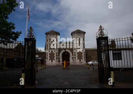 HM prison Wormwood Scrubs du Cane Road, une prison pour hommes de catégorie B, White City West London, Angleterre Royaume-Uni Banque D'Images