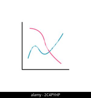 icône de vecteur de ligne graphique. Illustration vectorielle de stock isolée sur fond blanc Illustration de Vecteur