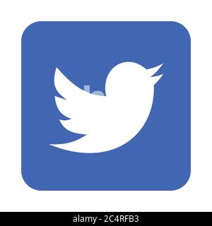 VORONEZH, RUSSIE - 10 NOVEMBRE 2018 : icône du logo Twitter Illustration de Vecteur