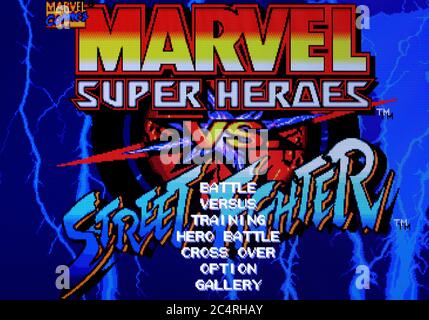 Marvel Super Heroes Sur PS1 - Jeu Complet PAL Français - Très Bon État - Capcom 1997