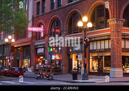 Pioneer Square, Seattle, Washington State, États-Unis Banque D'Images