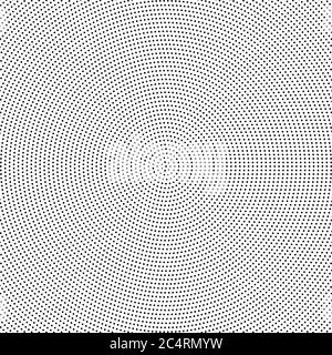 Arrière-plan en pointillés demi-tons uniformément distribués. Motif vectoriel d'effet demi-ton. Points circulaires isolés sur fond blanc. Illustration de Vecteur