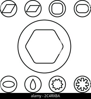 Illustration vectorielle de base du jeu de formes Illustration de Vecteur