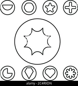 Illustration vectorielle de base du jeu de formes Illustration de Vecteur