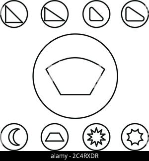 Illustration vectorielle de base du jeu de formes Illustration de Vecteur