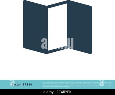 Brochure papier icône modèle de logo vectoriel conception d'illustration. Vecteur EPS 10. Illustration de Vecteur