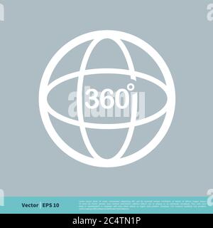 Caméra 360 degrés icône Vector logo modèle Illustration Design. Vecteur EPS 10. Illustration de Vecteur