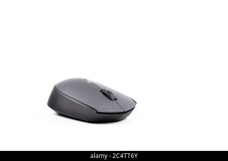Souris sans fil isolé sur fond blanc Banque D'Images