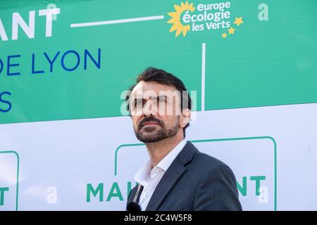 Grégory Doucet maire de Lyon Banque D'Images