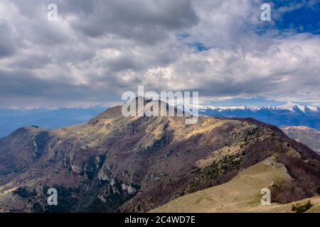 Pic de Comanegra - (montagnes Alta Garrotxa, Catalogne, Espagne) Banque D'Images