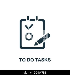 Icône tâches à faire. Un élément simple de la collecte de travail productif. Icône tâches créatives pour la conception Web, les modèles, les infographies et bien plus encore Illustration de Vecteur