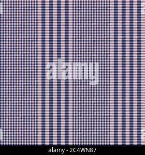 Motif texturé sans couture Glen Plaid bleu marine pour les textiles et les motifs tendance Banque D'Images