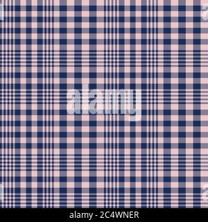 Motif texturé sans couture Glen Plaid bleu marine pour les textiles et les motifs tendance Banque D'Images