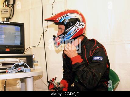 Colin Edwards de l'équipe des États-Unis à la course ROC des champions Gran Caneria Espagne 2002 Banque D'Images