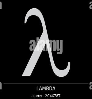 Icône de lettre grecque lambda Illustration de Vecteur