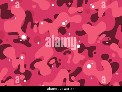 Motif camouflage rose sans couture motif vectoriel texture d'arrière-plan. Illustration magenta vif. Illustration de Vecteur