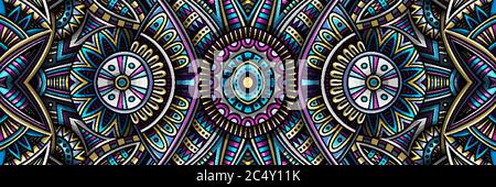 Tapis ethnique abstrait ornemental sans couture motif. Fond vectoriel vintage. Illustration de Vecteur