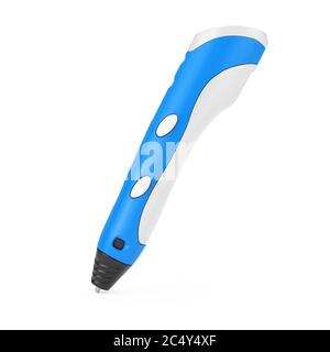 Concept de technologie. Stylet 3d sur fond blanc. Rendu 3d Banque D'Images