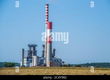 Centrale thermique Kostolac, Serbie Banque D'Images