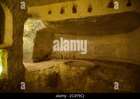 Catacombes de Saint Paul à Rabat, Malte Banque D'Images