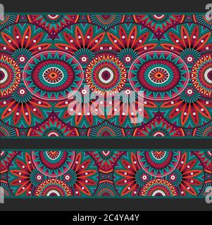 Abstrait vecteur ethnique ornemental rayures sans couture Illustration de Vecteur