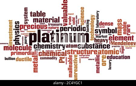 Concept de nuage de mots Platinum. Collage de mots sur le platine. Illustration vectorielle Illustration de Vecteur