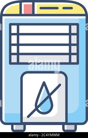 Icône de couleur RVB du déshumidificateur Illustration de Vecteur