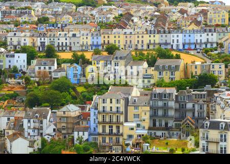 Vue panoramique sur la ville balnéaire d'Ilfracombe, sur la côte nord du Devon, en Angleterre Banque D'Images