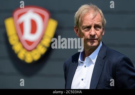 Dresde, Allemagne. 26 juin 2020. Jens Heinig, Président du Conseil de surveillance de SG Dynamo Dresden, assiste à l'ouverture du nouveau centre de formation de Dynamo Dresden, AOK plus Walter-Fritzsch-Akademie. Crédit : Robert Michael/dpa-Zentralbild/dpa/Alay Live News Banque D'Images